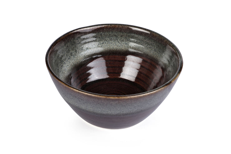 Ceramic Shaded Snack Bowl,Rust Grey  4.7x2 Inches