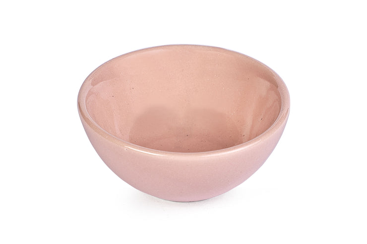 Handmade Ceramic Dip Bowl, Small  Pink 2.5x1 Inch