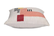 Rani Handwoven Patch Pillow, Pink - 18x18 Inch