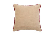 Tarika Net Crochet Accent Pillow, Wine Red - 18x18 Inch