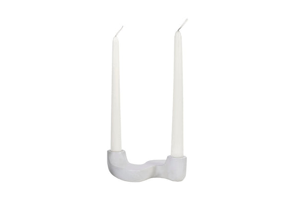 "S" Style Nordic Concrete Candle Holder - Ivory