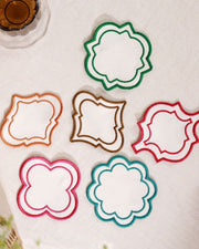 Handmade Moroccan Coasters - Set of 6, 4 inches