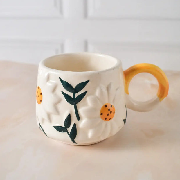 Ceramic Coffee Cup - Sunflower, 250ML