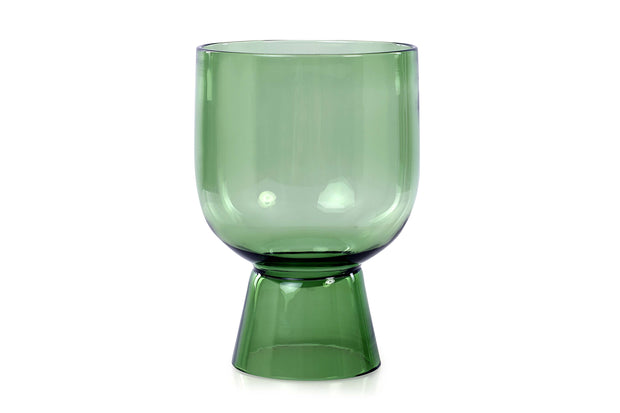 Colored Handblown Drinkware Glass, Green- 4.5X3.1 Inch