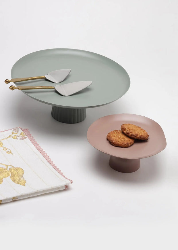 Avisa Cake Stand-Sage Green, 9.44 Inches