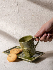 Breeze Mug Plate Set -Olive