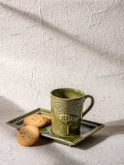 Breeze Mug Plate Set -Olive