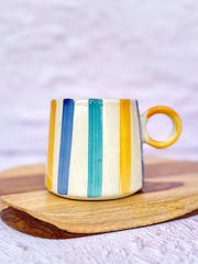 Ceramic Bright Striped Coffee Mug- 450ml