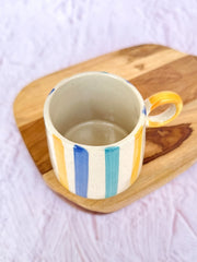 Ceramic Bright Striped Coffee Mug- 450ml