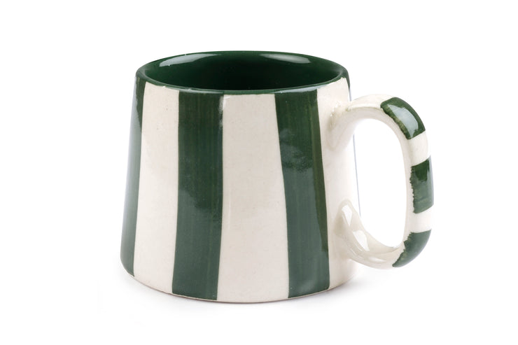 Ceramic olive Stripe  Coffee cup- 220ml