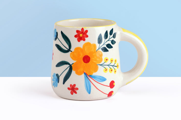 Floral Extravaganza Coffee Mug- Multi ,  3.5 X 2.5 Inches
