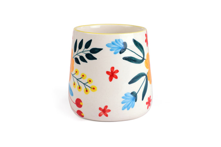 Floral Extravaganza Coffee Mug- Multi ,  3.5 X 2.5 Inches