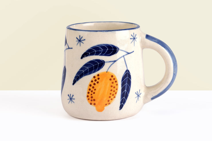 Lemon Coffee Mug- Yellow ,  3.5 X 3 Inches