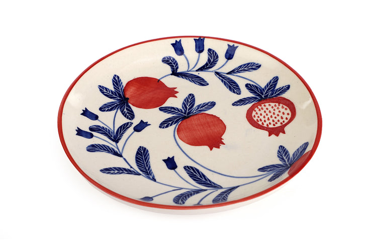 Indian Anaar plate, Red- 7x1 Inches