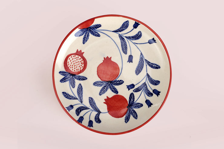 Indian Anaar plate, Red- 7x1 Inches
