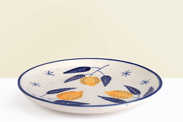 Italian lemon plate, 7x1 Inches