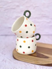 Ceramic colorful Dot Coffee cup- 300ml