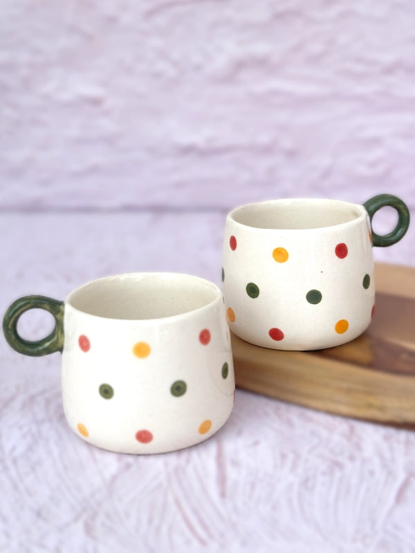 Ceramic colorful Dot Coffee cup- 300ml