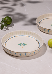 Mirissa Ceramic Edge Platter - Petit, 7.87 x 1.18 Inches