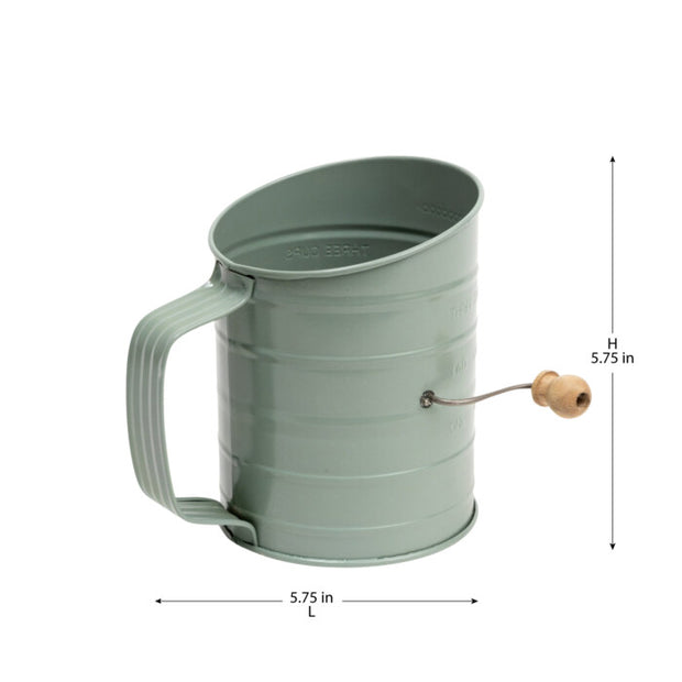 Cedazo Steel Flour Sifter, Green-5.75 Inches