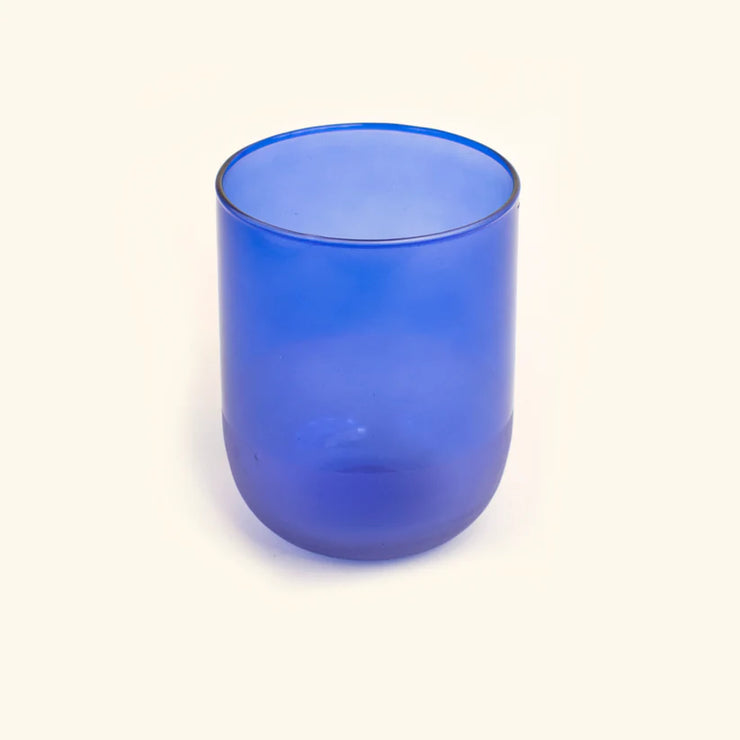 Blue Handcrafted Borosilicate Glass Tumbler -  3.9 x 2.95 Inches