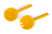 Resin Salad Server- Yellow (Set of 2), 4.10 x 8.75 inches