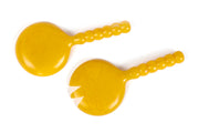 Resin Salad Server- Yellow (Set of 2), 4.10 x 8.75 inches