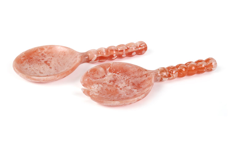 Resin Salad Server-Pink (Set of 2), 4.10 x 8.75 inches