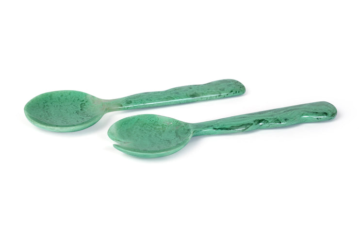 Resin Salad Server-Green (Set of 2), 12.40 x 3.93 Inches