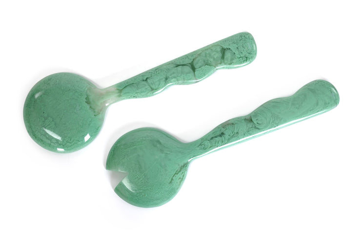 Resin Salad Server-Green (Set of 2), 12.40 x 3.93 Inches