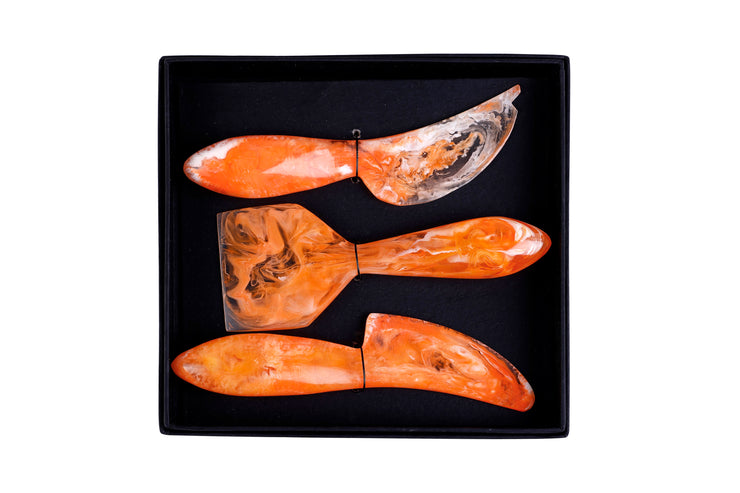 Resin Cheese Knife, Orange (Set of 3)  - 6 Inches