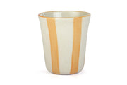 Ceramic Orange Stripe Glass- 3 inches