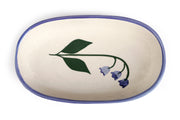Handmade Ceramic Serving Bowl - Blue Bell , 1.5 x 8 x 4 Inches