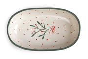 Handmade Ceramic Serving Bowl - Mist , 1.5 x 8 x 4 Inches