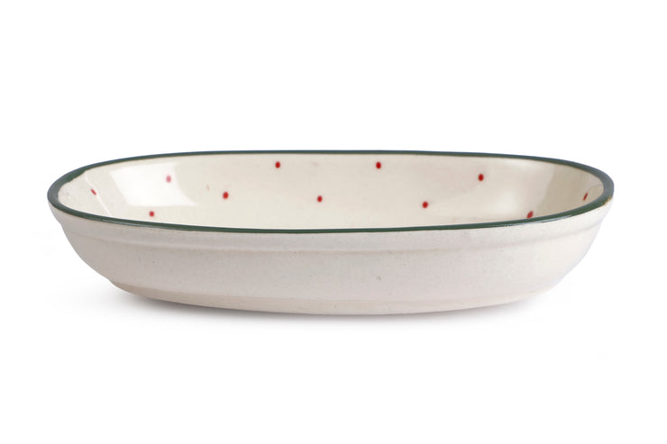 Handmade Ceramic Serving Bowl - Mist , 1.5 x 8 x 4 Inches