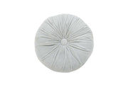 Mini Velvet Round Handmade Pillow light grey - 11 Inch