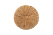 Mini Velvet Round Handmade Pillow - Clay- 11 Inch