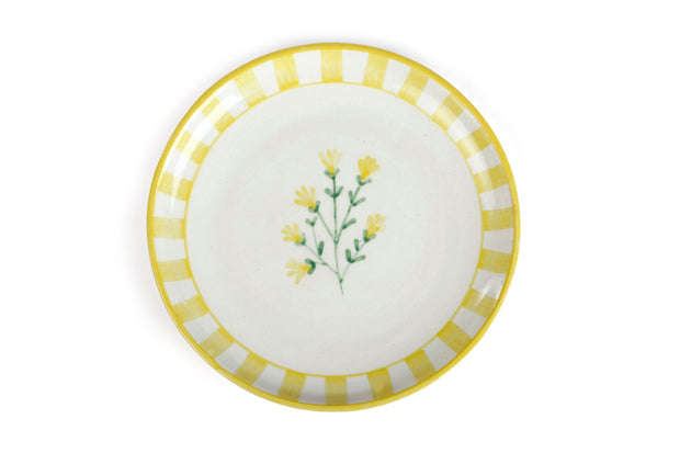 Ceramic Dessert Plates - Sunshine Spring , 7 Inches