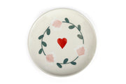 Ceramic Dessert Plates - Amour Petal , 7 Inches
