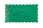 Scallop Rectangular Resin Cheese Board – Green , 14 Inches