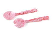 Resin Salad Server- Pink (Set of 2), 12.40 x 3.93 Inches