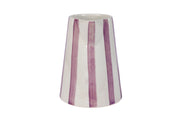 Ceramic Stripe Pitcher, Purple- 8.25 x 8.25 x 8 Inches