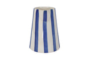 Ceramic Stripe Pitcher, Blue - 8.25 x 8.25 x 8 Inches