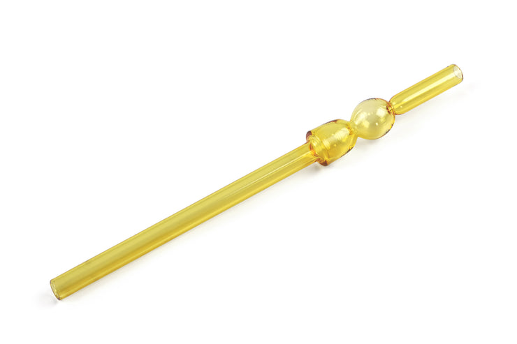 Glass Straw -Yellow 8 x 1 Inches