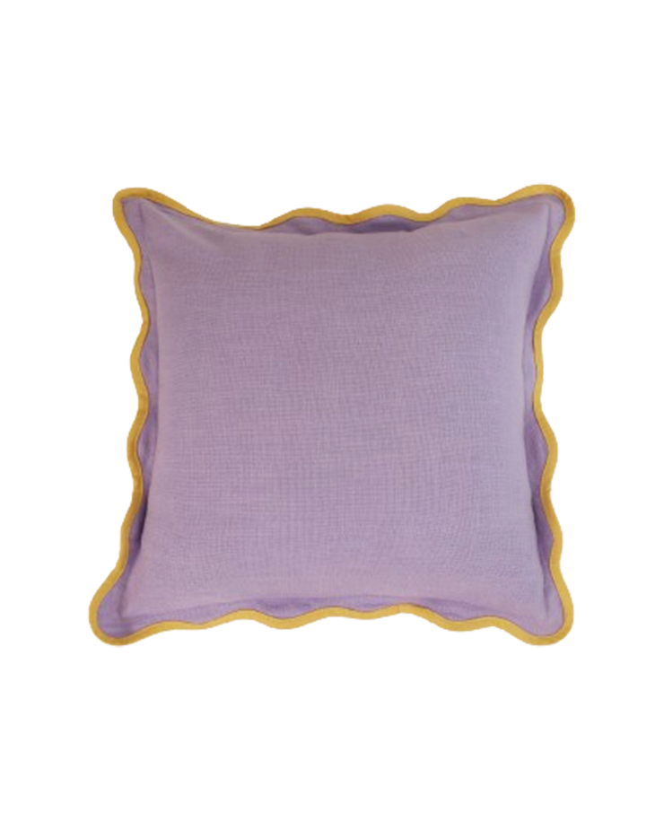 Scallop Accent Cushion 16x16 Inches, Lavendar