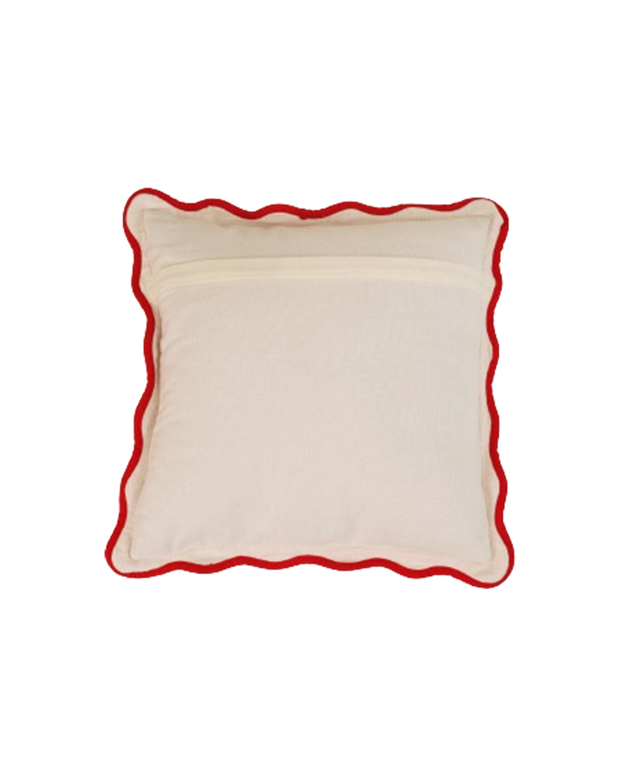 Scallop Accent Cushion 16x16 Inches,  Orange