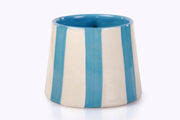 Ceramic Auqa Blue Stripe  Coffee cup- 220ml
