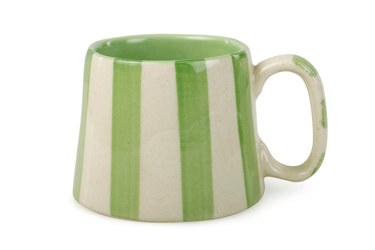 Ceramic Green Stripe  Coffee cup- 220ml