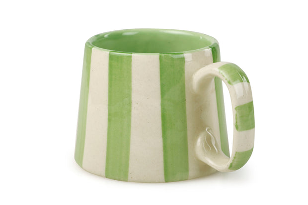 Ceramic Green Stripe  Coffee cup- 220ml