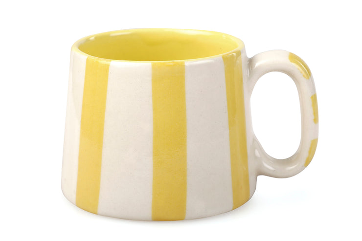 Ceramic Yellow Stripe  Coffee cup- 220ml